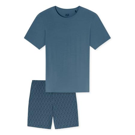 Schiesser SCHIESSER Pyjama kort blauw