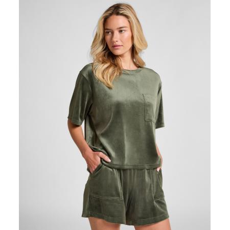 Hunkemöller Shorts Velours Pocket Groen