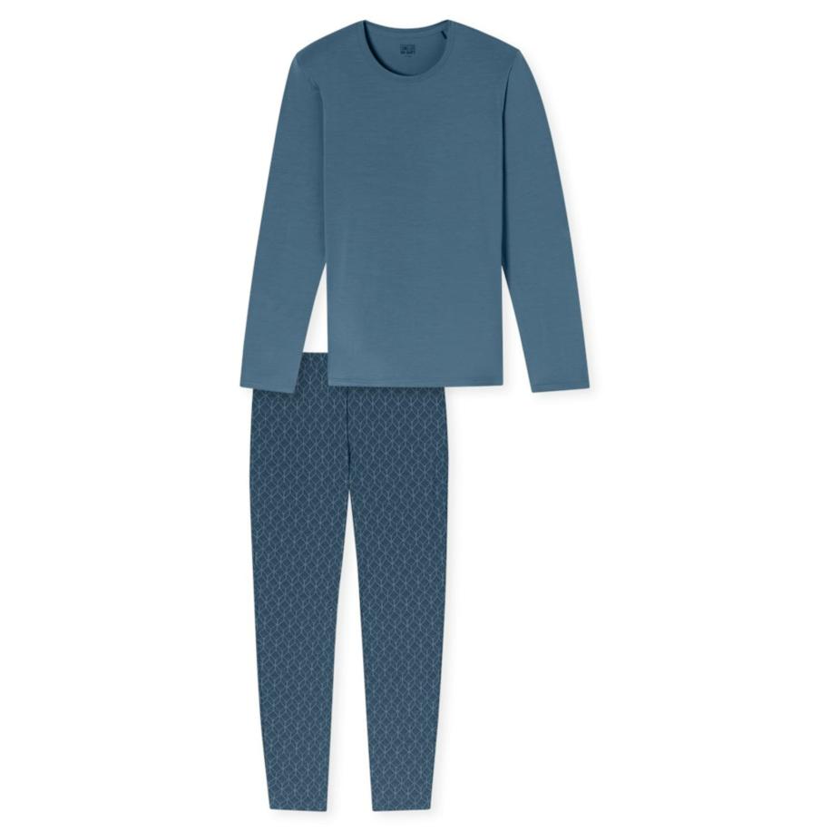 Schiesser SCHIESSER Pyjama lang blauw -