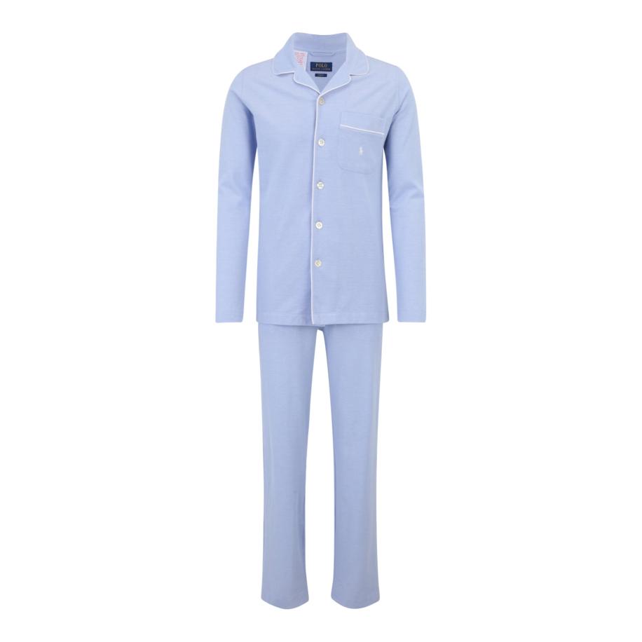 Polo Ralph Lauren Pyjama lang lichtblauw / wit Blauw