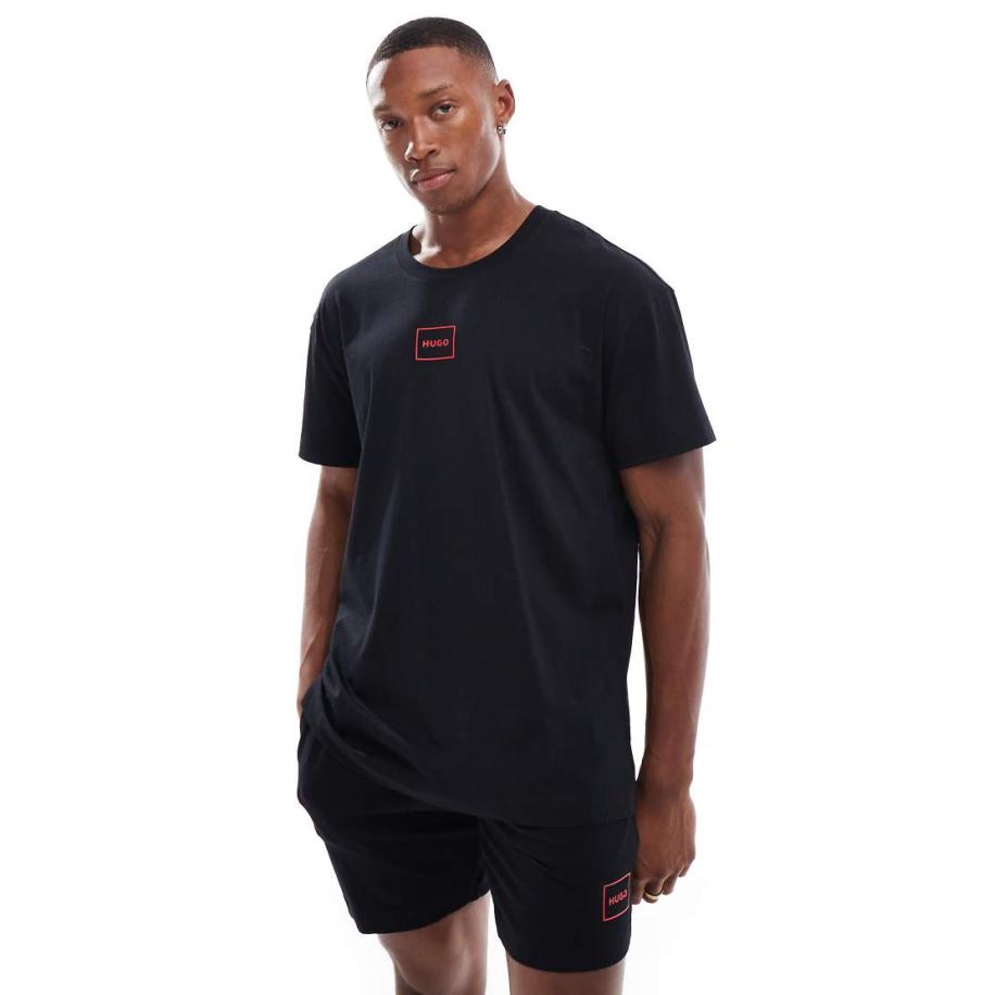 HUGO - Bodywear - T-shirt in zwart, deel van co-ord set Zwart