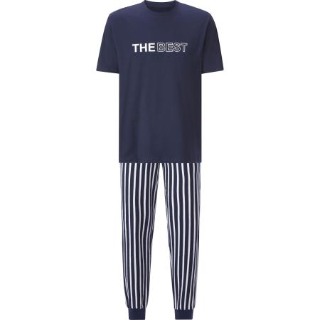 BABISTA pyjama blauw, Gestreept
