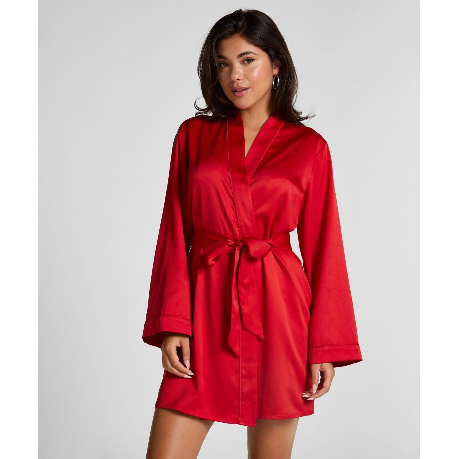 Hunkemöller Kimono Satin Rood Rood