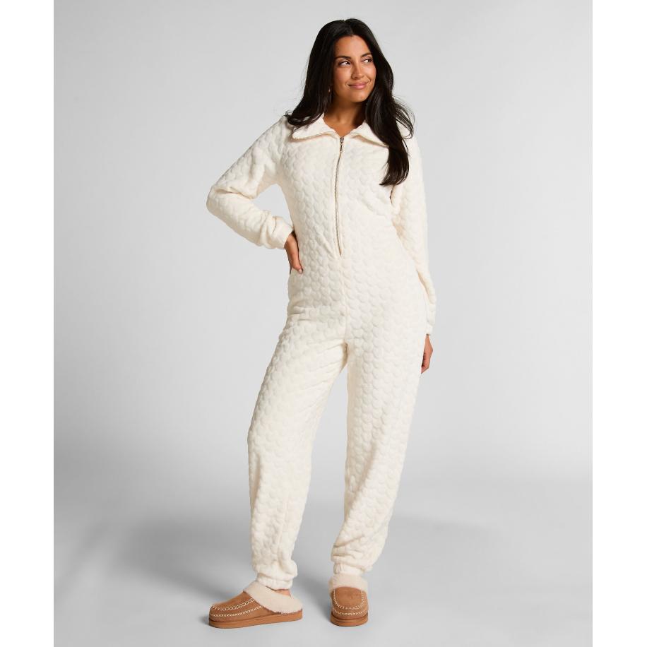 Hunkemöller Onesie Fleece Wit Wit