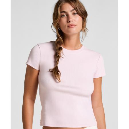 Hunkemöller Pyjama top korte mouwen rib Roze