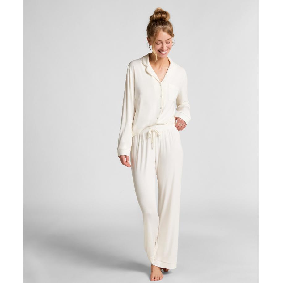 Hunkemöller Broek Jersey Essential Wit Wit