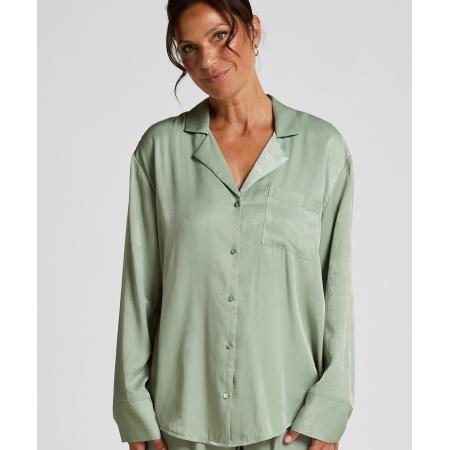 Hunkemöller Jacket lange mouwen Satijn Ayla Groen