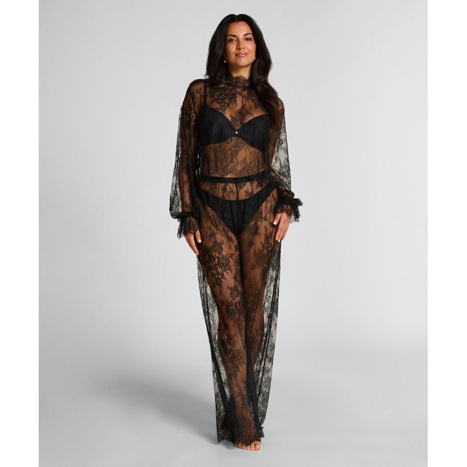 Hunkemöller Pyjamabroek Cecilia Zwart Zwart