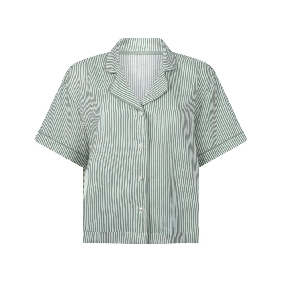 Hunkemöller Geweven jasje met korte mouwen Groen Groen