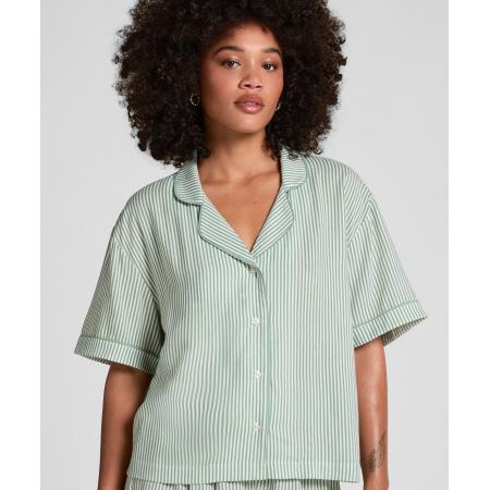 Hunkemöller Geweven jasje met korte mouwen Groen