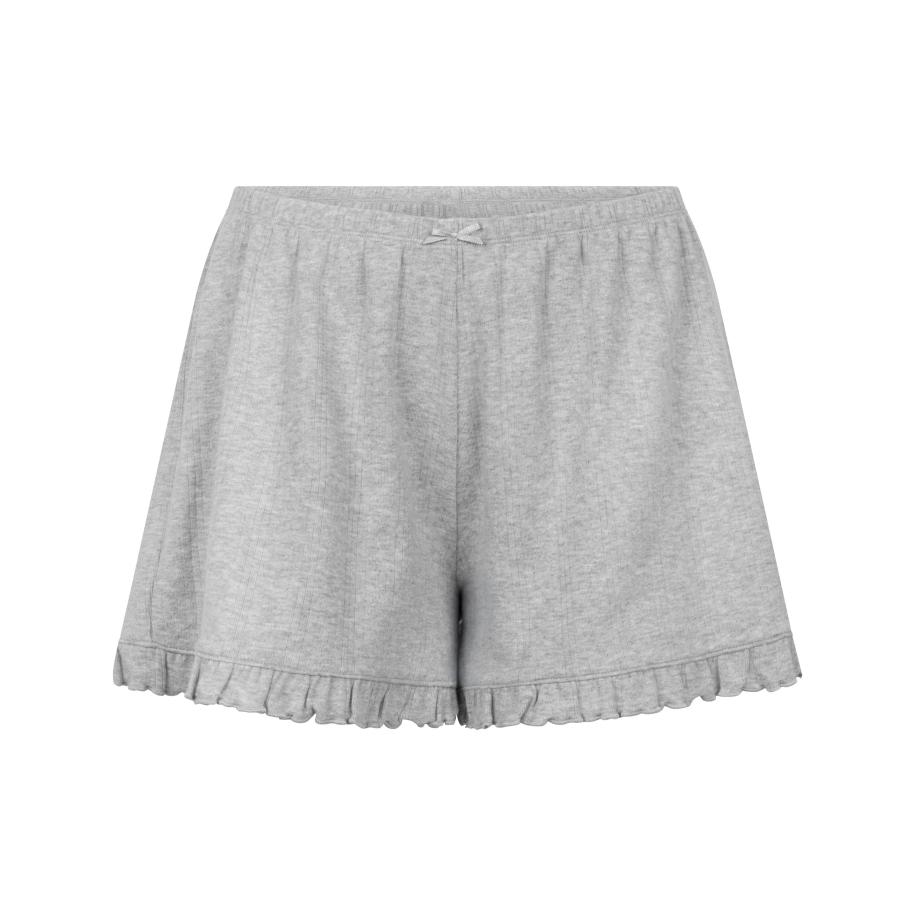 Hunkemöller Pointelle short Grijs Grijs