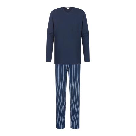 Mey Mey Pyjama lang Straight blauw / donkerblauw / wit