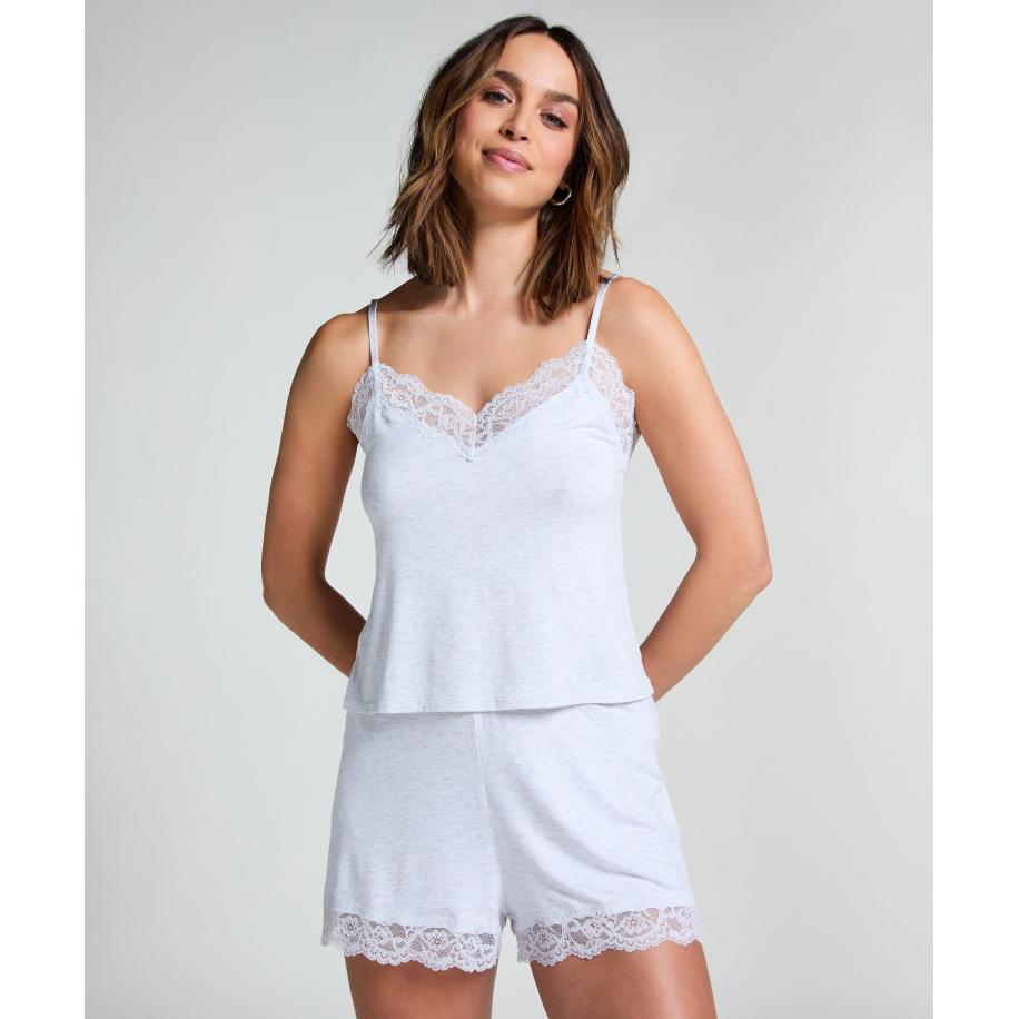 Hunkemöller Korte pyjama set Grijs Grijs