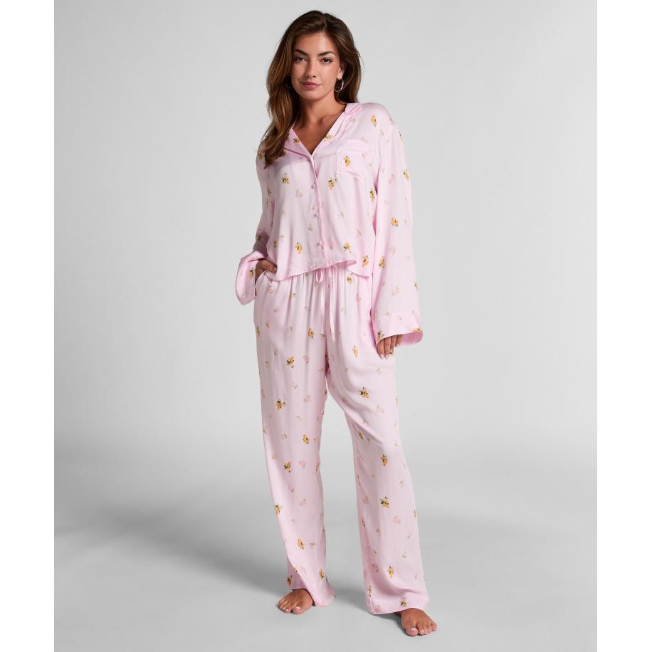 Hunkemöller Broek Satijn Roze Roze