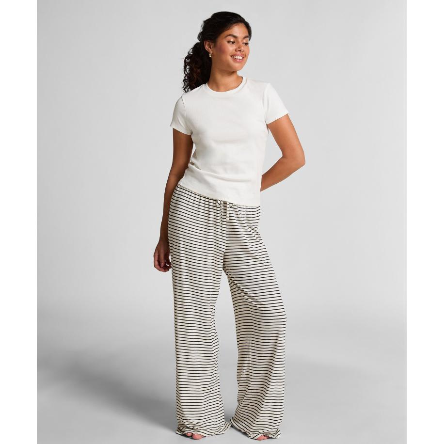 Hunkemöller Pyjamabroek Wit Blauw