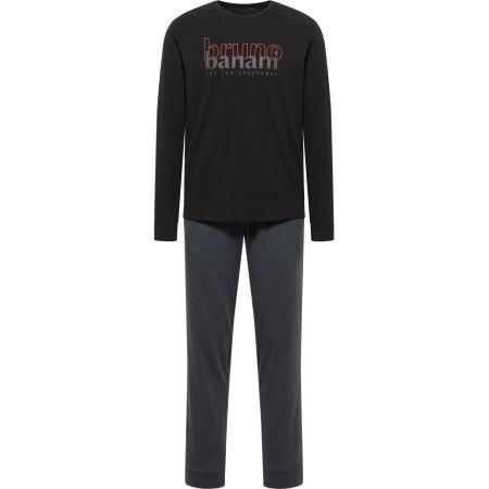 Bruno Banani Bruno Banani Pyjama lang Cortez donkergrijs / oranje / zwart