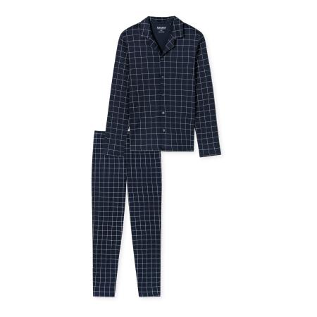 Schiesser SCHIESSER Pyjama lang Fine Interlock nachtblauw