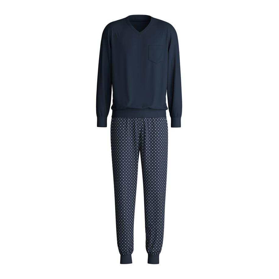 Calida CALIDA Pyjama lang marine / saffier / lichtblauw -