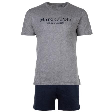 Marc O'Polo Marc OPolo Pyjama kort navy / grijs gemêleerd