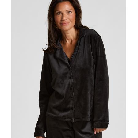 Hunkemöller Lange mouwen jacket velours Zwart