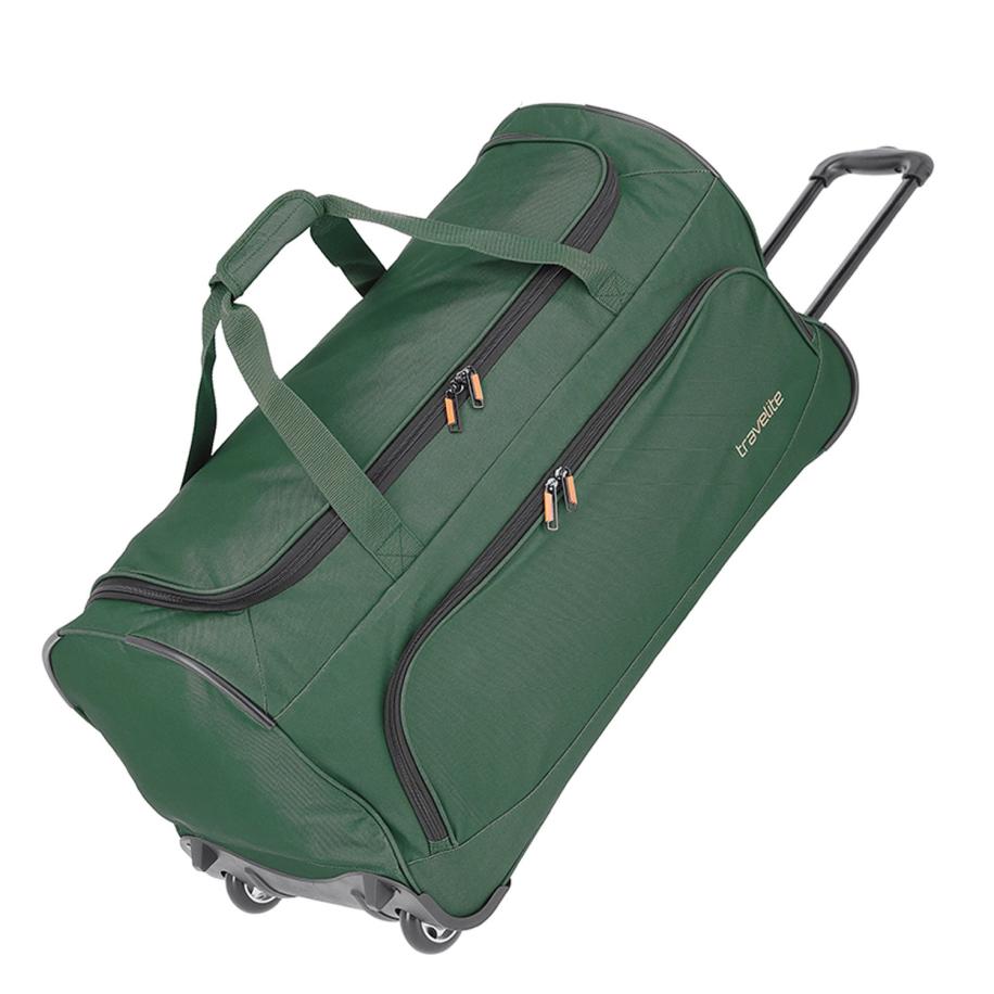 Travelite Basics Fresh Trolley Travel Bag 71 dark green Trolley Reistas Groen