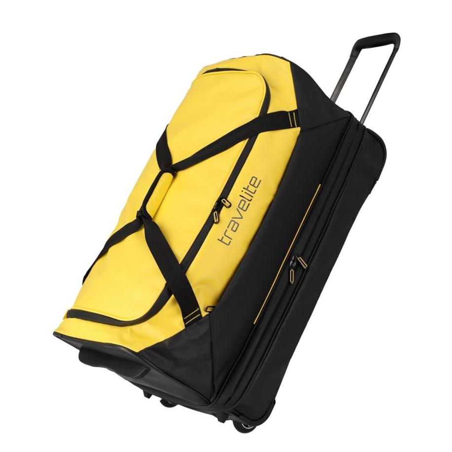 Travelite Basics Tarpaulin Wheeled Duffle Large 70 cm Expandable Yellow Geel