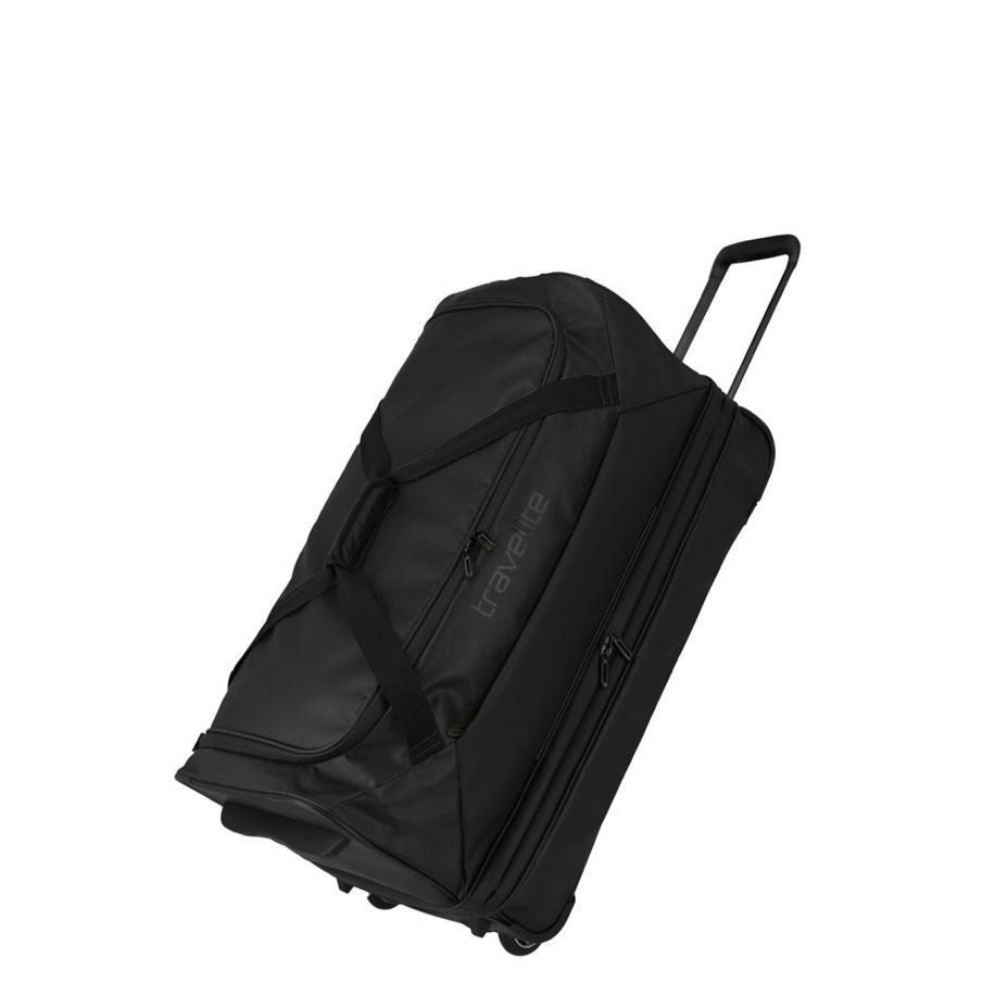 Travelite Basics Tarpaulin Wheeled Duffle Large 70 cm Expandable Black Zwart