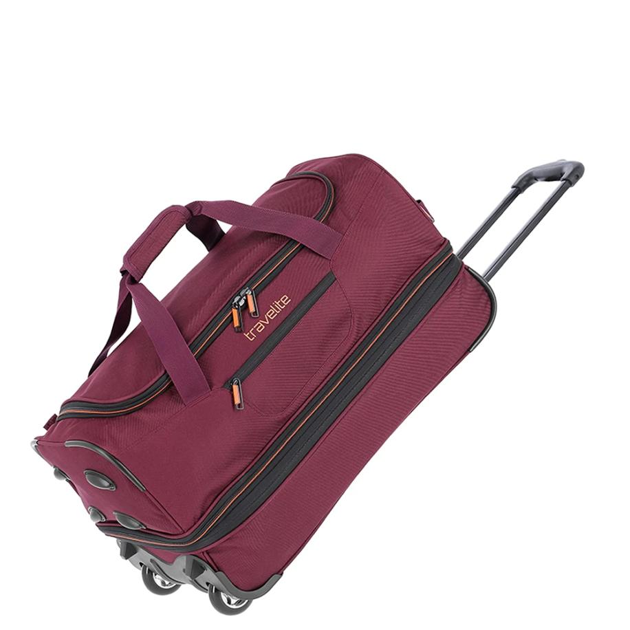 Travelite Basics Wheeled Duffle 55 Expandable dark red Handbagage koffer Trolley Rood