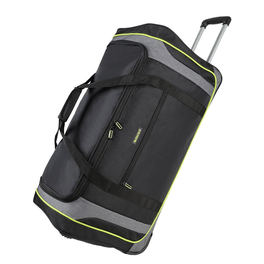 Decent Flexplus Wheeled Duffle 78 black/lemon green Zwart