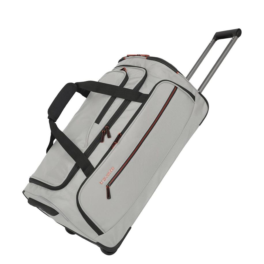 Travelite Crosslite 5.0 Wheeled Duffle M white sand Grijs