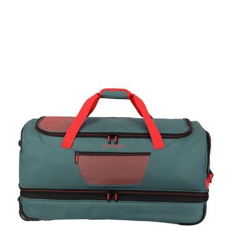 Travelite Basics Wheeled Duffle 70cm Expandable Green/Orange