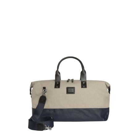Hackett London Hackett London Weekendtas Jackson donkerblauw / donkerbruin / offwhite