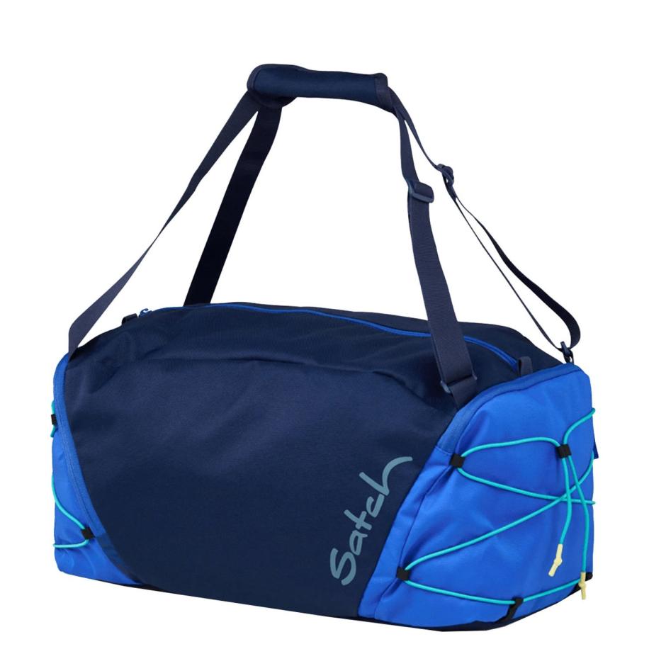 Satch Dufflebag crossed blue Blauw