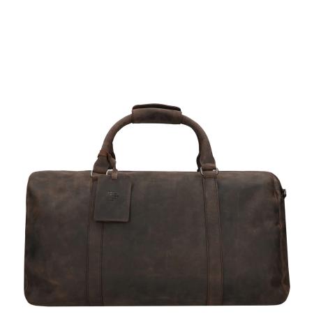 Travelbags The Base Leather Weekender brown