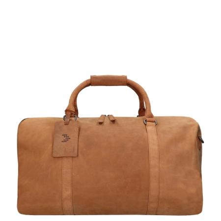 Travelbags The Base Leather Weekender cognac