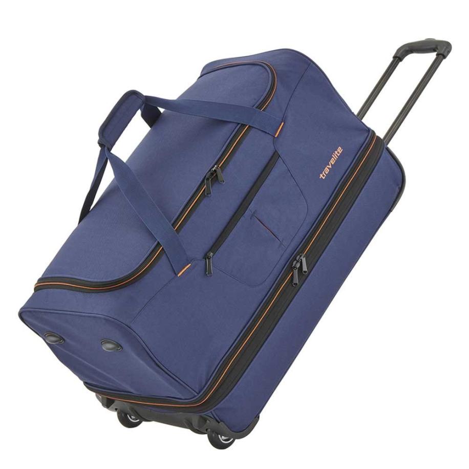 Travelite Basics Wheeled Duffle 70cm Expandable Navy/Orange Blauw