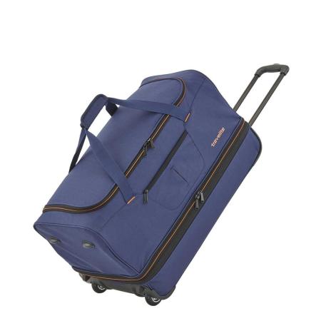 Travelite Basics Wheeled Duffle 70cm Expandable Navy/Orange
