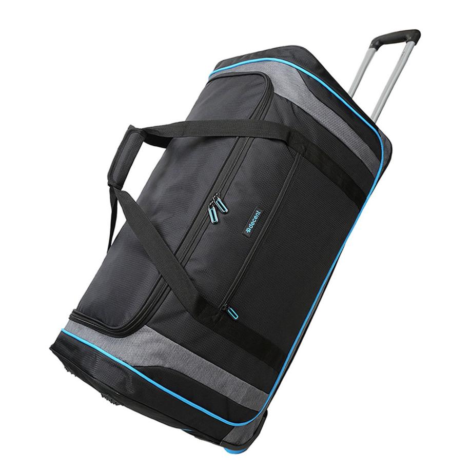 Decent Flexplus Wheeled Duffle 78 black/blue Zwart