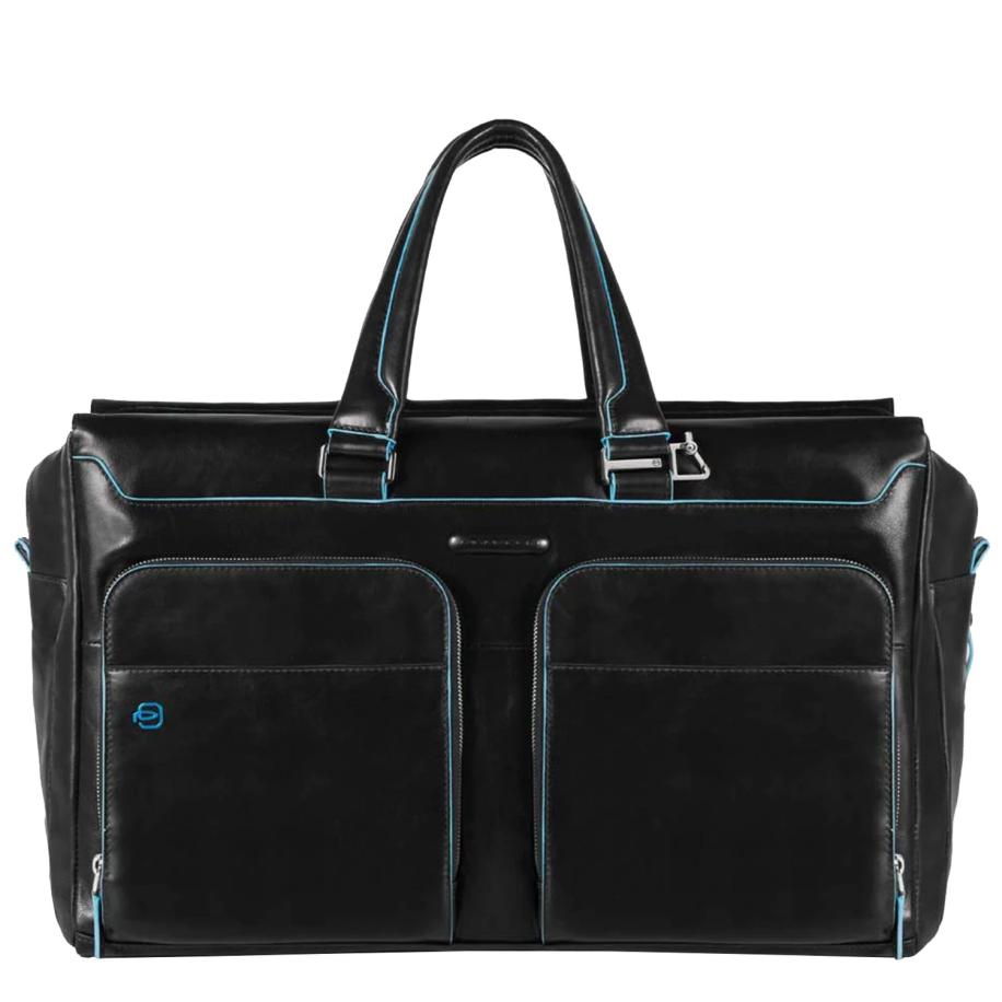 Piquadro Blue Square Duffel Bag black Zwart