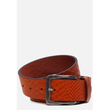 Ziengs Riem krokodillenprint cognac Leer