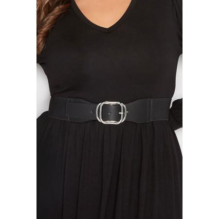 Yours Brede Tailleriem Met Stretch En Dubbele Gesp In Zwartsize 52-54