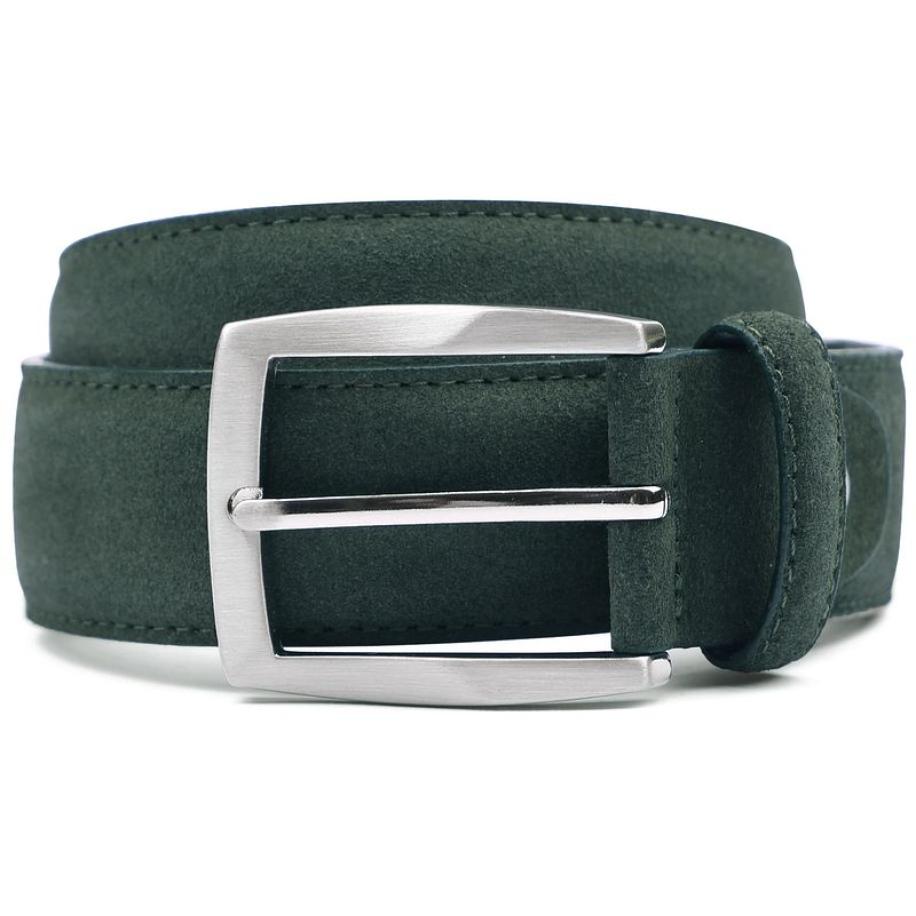 Suitable Riem Suède Leer Donkergroen Groen