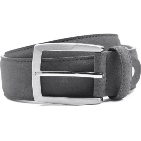 Suitable Riem Suède Leer Grijs
