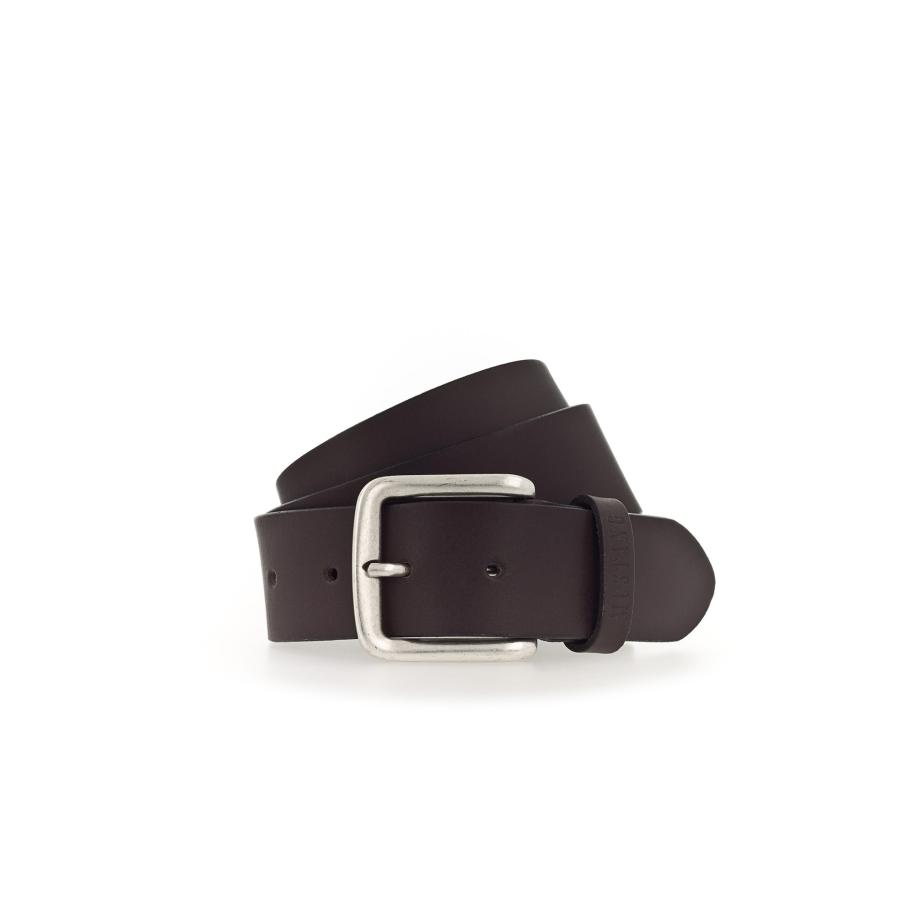 Mustang MUSTANG Riem donkerbruin / zilver -