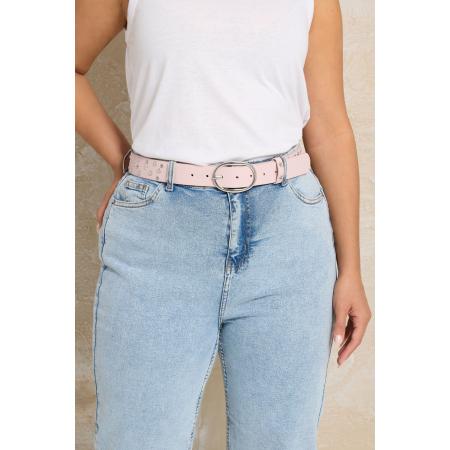 Yours Pink Star Studded Diamante Belt Size 58-60