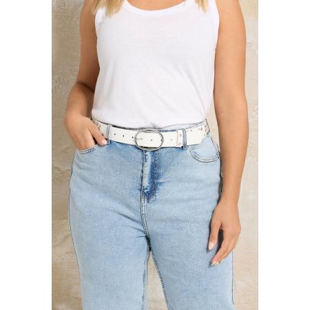 Yours White Star Studded Diamante Belt Size 58-60