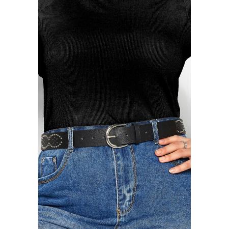 Yours Riem Met Laseruitsnijding En Studs In Zwartsize 42-44