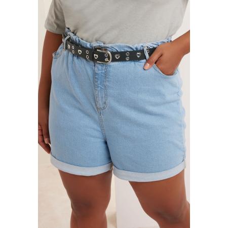 Yours Black Eyelet Heart Detail Belt Size 58-60