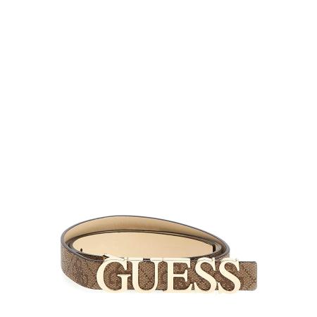 Guess GUESS Riem MERIDIAN NOT ADJ PANT BELT bruin / goud