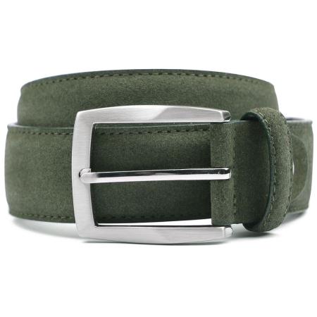 Suitable Leren Riem Suede Groen